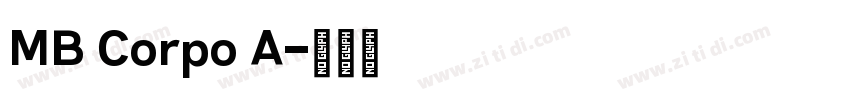 MB Corpo A字体转换